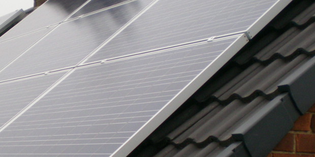 Solar PV installed on a domestic roof