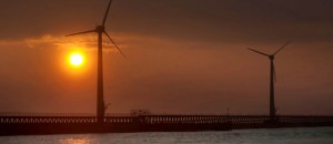 Wind turbines in Blyth