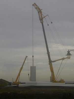 Construction of RE Power wind turbine in Blyth