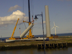 Construction of RE Power wind turbine in Blyth