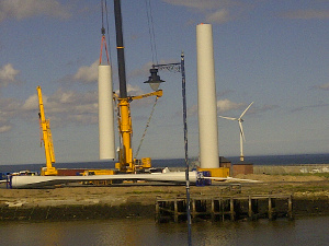 Construction of RE Power wind turbine in Blyth