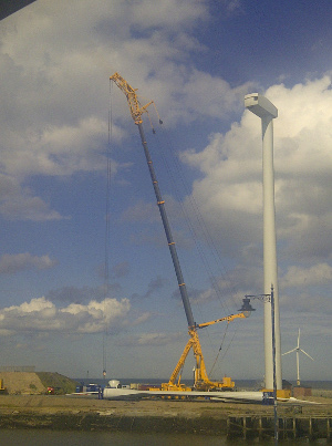 Construction of RE Power wind turbine in Blyth