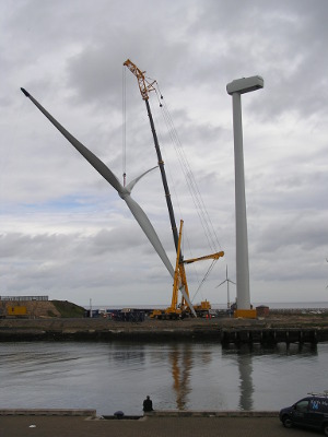 Construction of RE Power wind turbine in Blyth