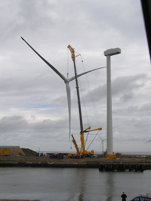 Construction of RE Power wind turbine in Blyth