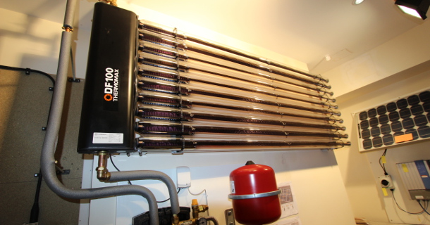 Solar thermal and solar PV test rigs at Decerna