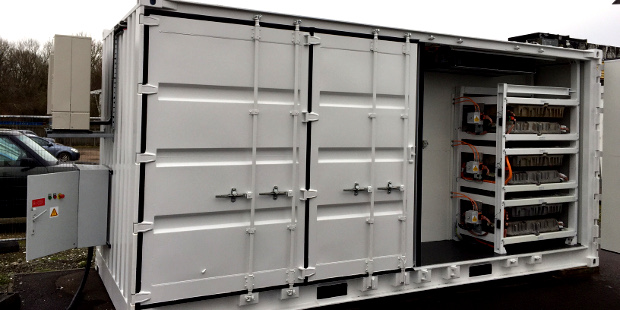 Connected Energy's E-STOR battery system, utilising recycled Renault electric vehicle (EV) batteries