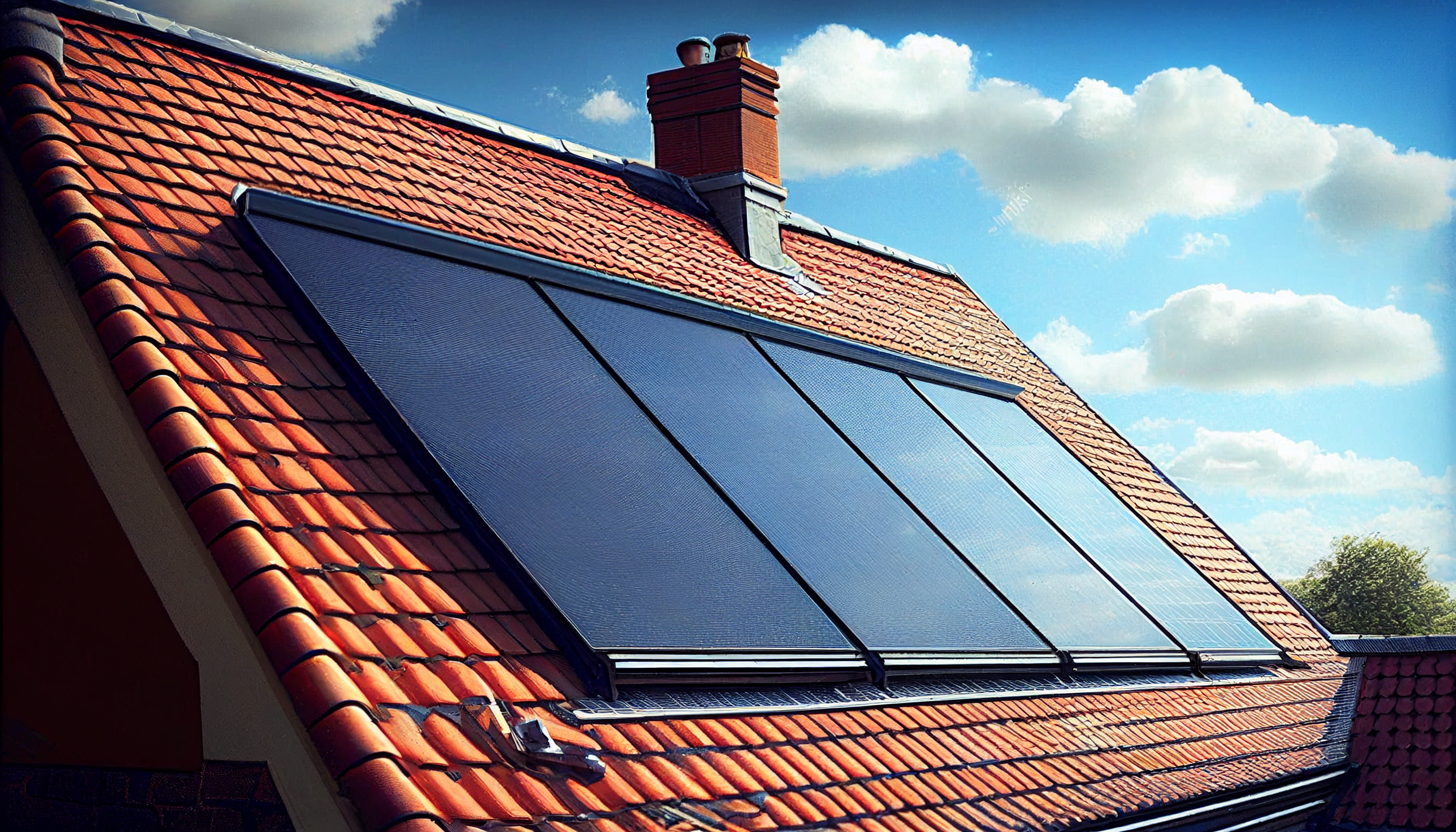 solar panel in a roof