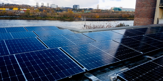 Solar PV array on Literally Amazing