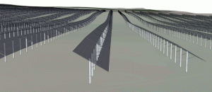 3D image of a solar farm, as created by Alex Savidis at Narec DE using Skellion