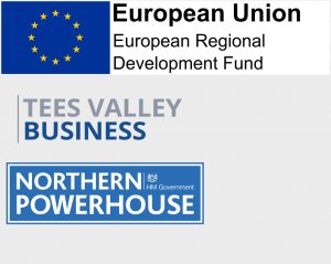 ERDF, Northern Powerhouse and Tees Valley Business logos