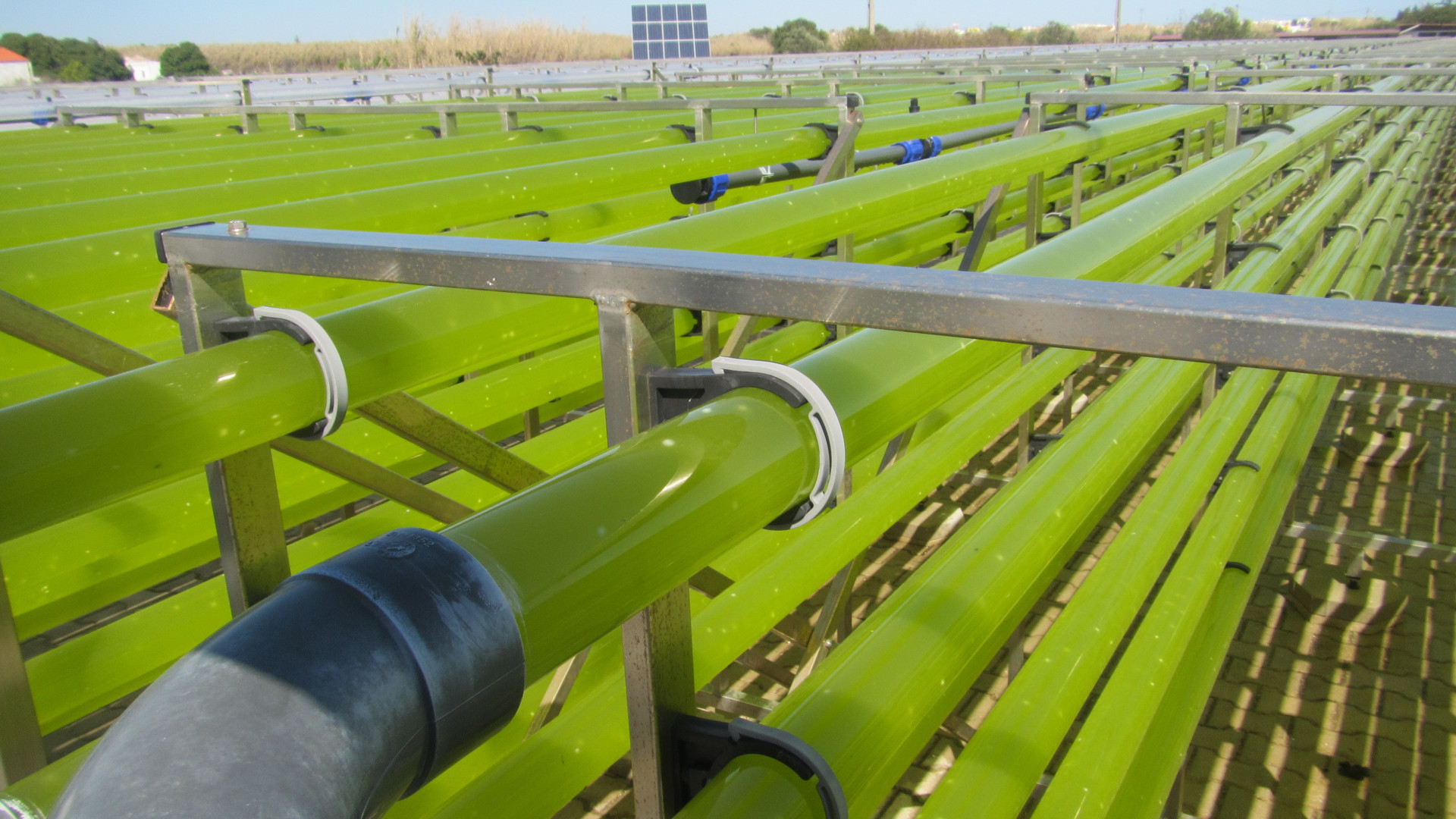 green iron pipes